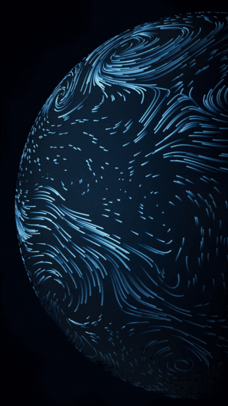 流动的粒子曲线3D渲染插画下载