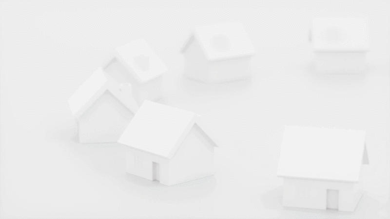 白色简约小屋模型环绕的红色小屋模型图片下载