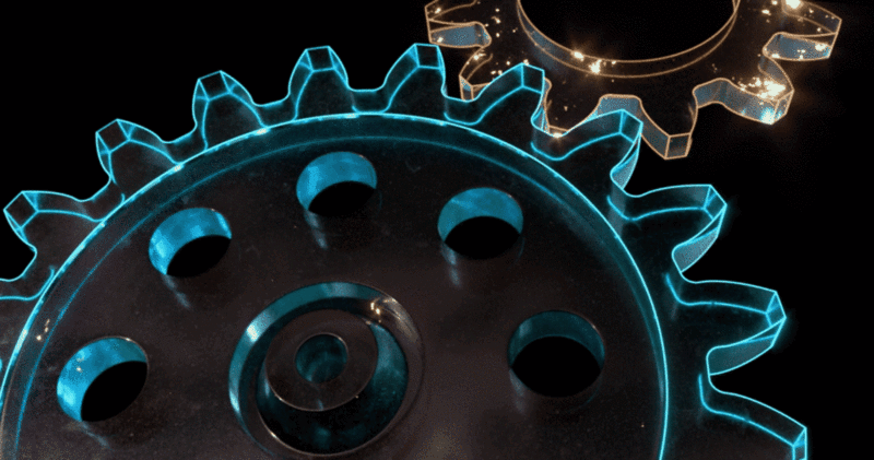 工业科技感齿轮与机械结构背景图片下载