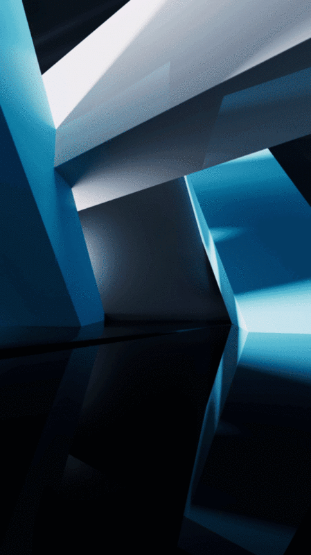 创意彩色几何体建筑空间三维渲染图片下载