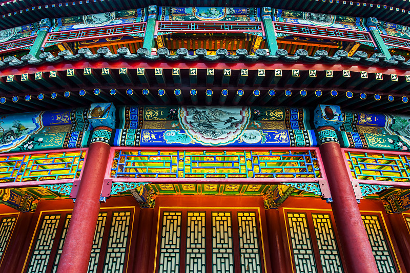北京北海公园古典建筑图片下载