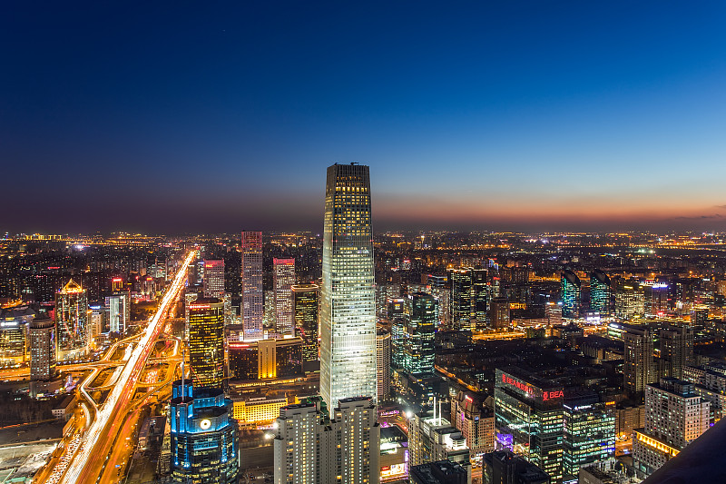 北京国贸CBD夜景图片下载