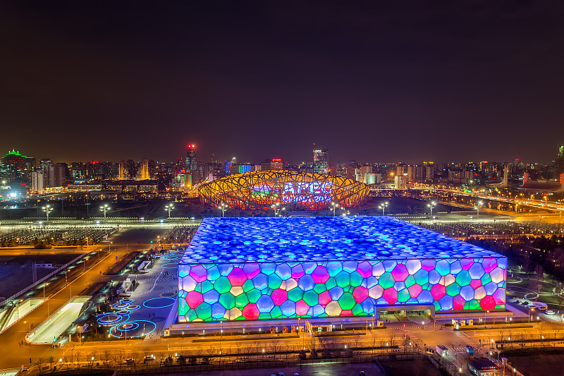 北京奥体中心夜景图片下载