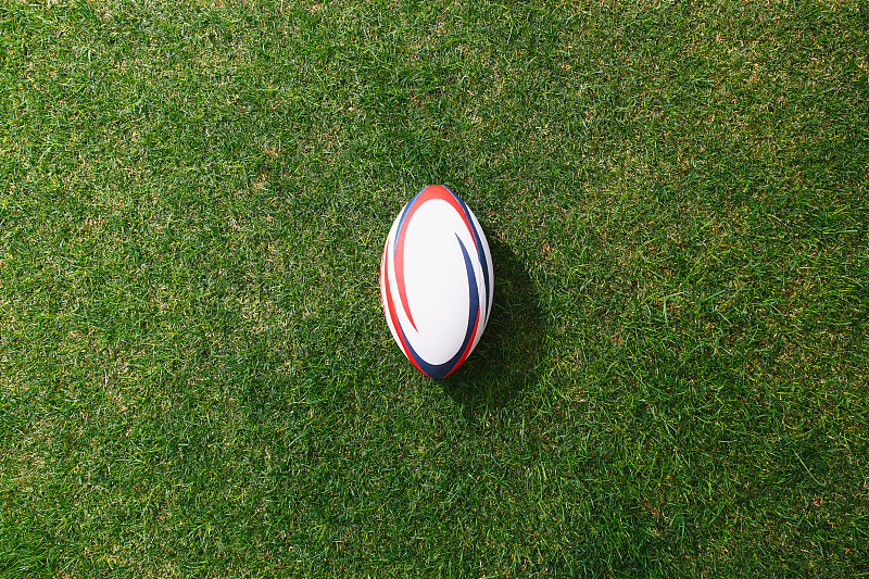 草地上的橄榄球图片下载