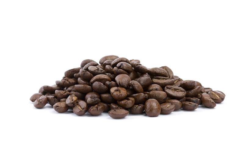 咖啡豆分离上白图片素材