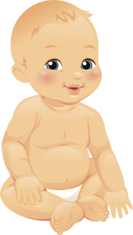 可爱的婴儿插图孤立在一个白色的背景图片下载