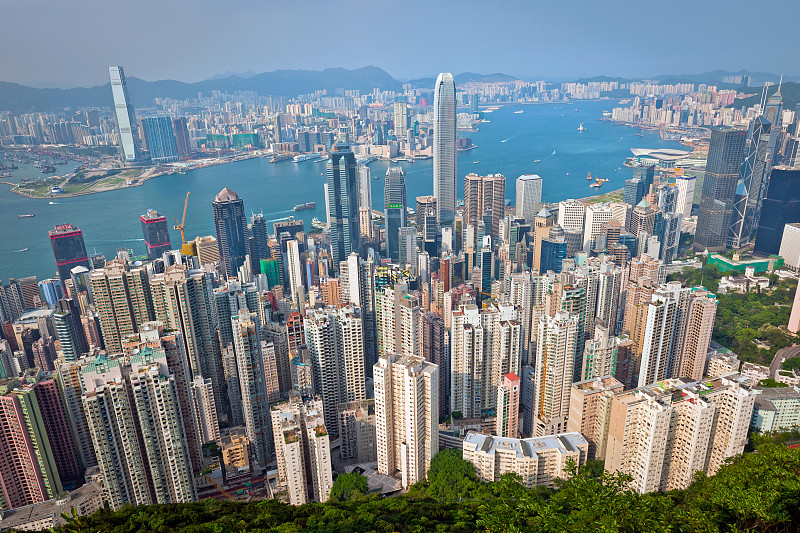 从山顶眺望香港城图片下载
