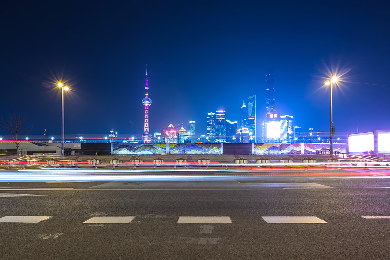上海的夜晚图片素材