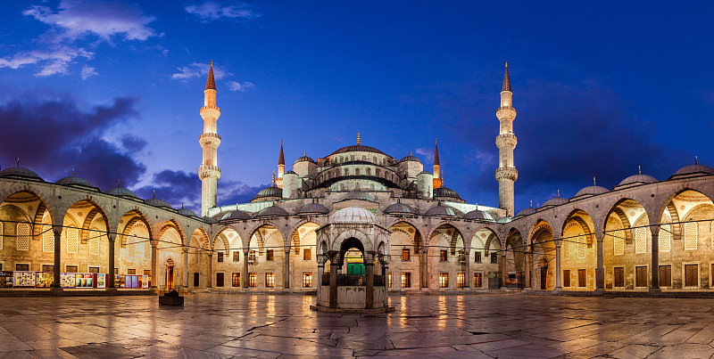 蓝色清真寺，伊斯坦布尔，土耳其图片下载