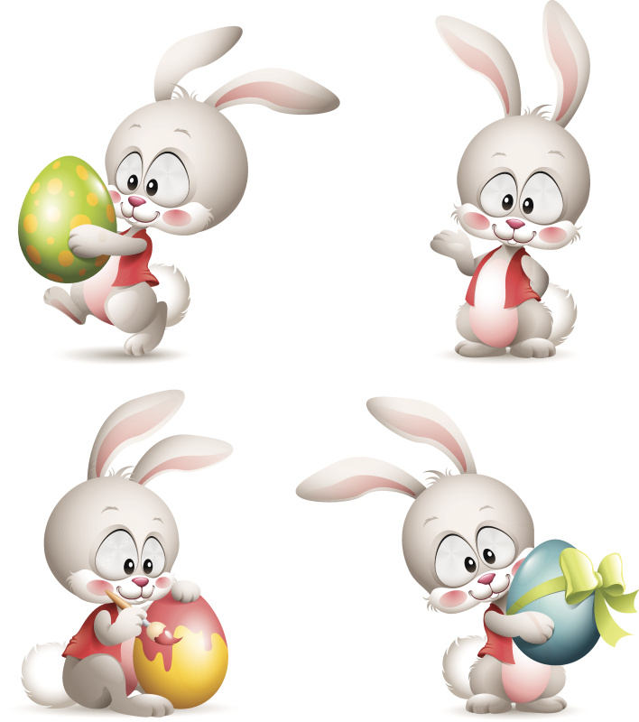 兔子-复活节彩蛋套装图片下载