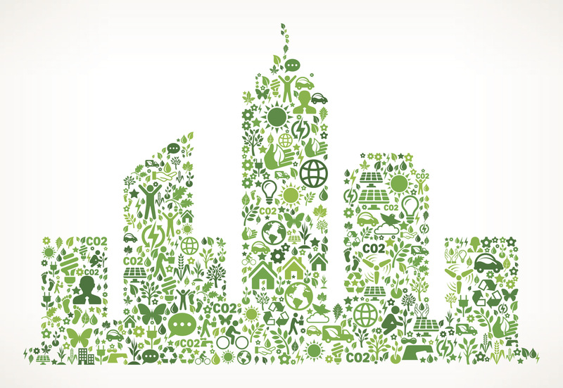城市建筑环境保护与自然界面图标图案图片下载