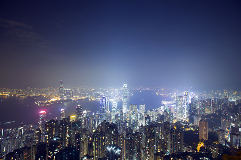 鸟瞰图香港城市景观图片下载
