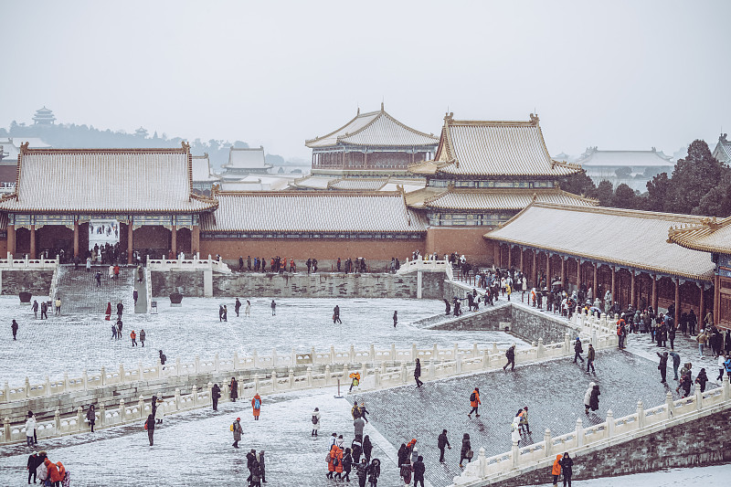 雪中的紫禁城——中国北京图片素材