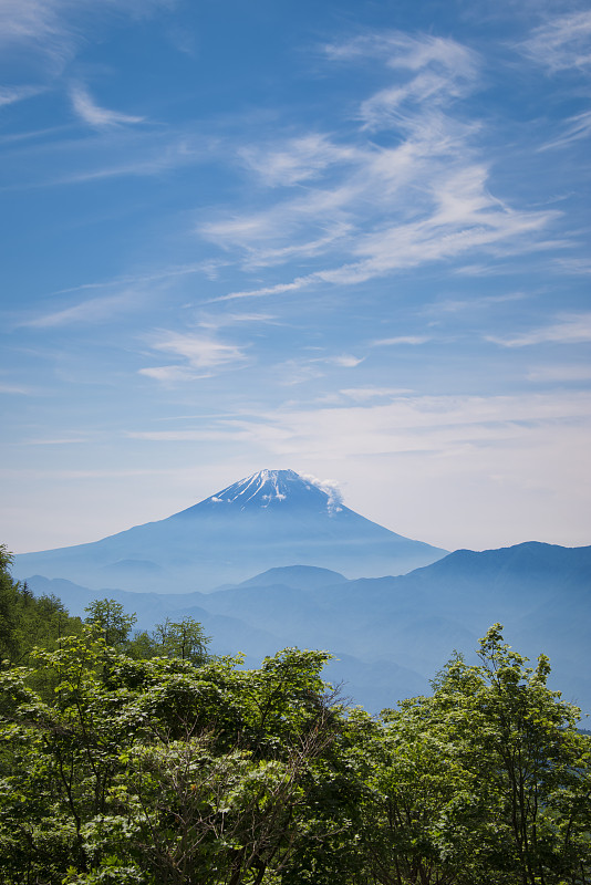 夏天的富士山图片素材