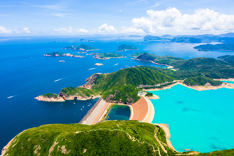 中国香港全球地质公园的万宜水库图片下载
