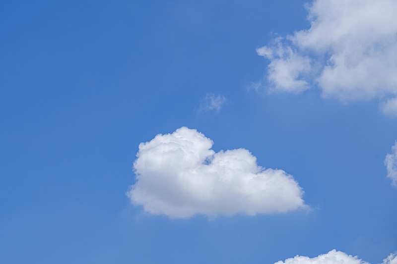 蓝色天空中蓬松的云图片下载