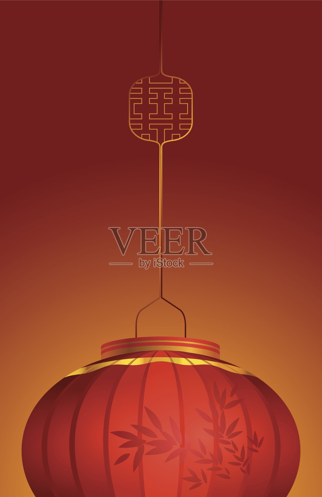 当代中国灯笼的背景设计插画图片素材