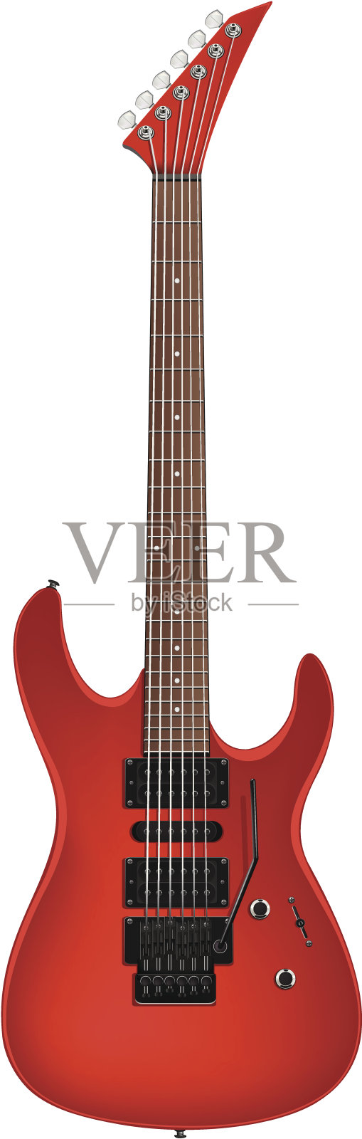 红色电吉他的特写设计元素图片