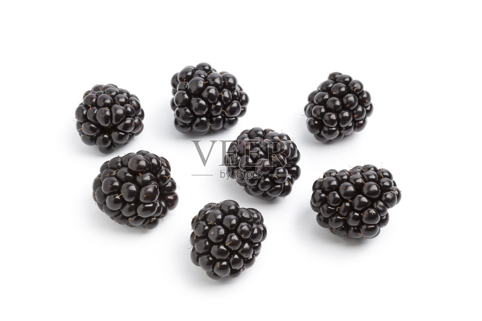 白色背景上的新鲜成熟的黑莓的图像照片摄影图片
