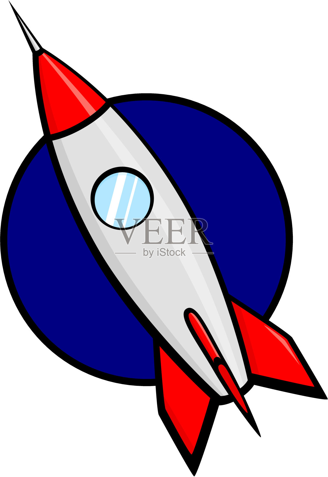 火箭发射宇宙飞船插画图片素材