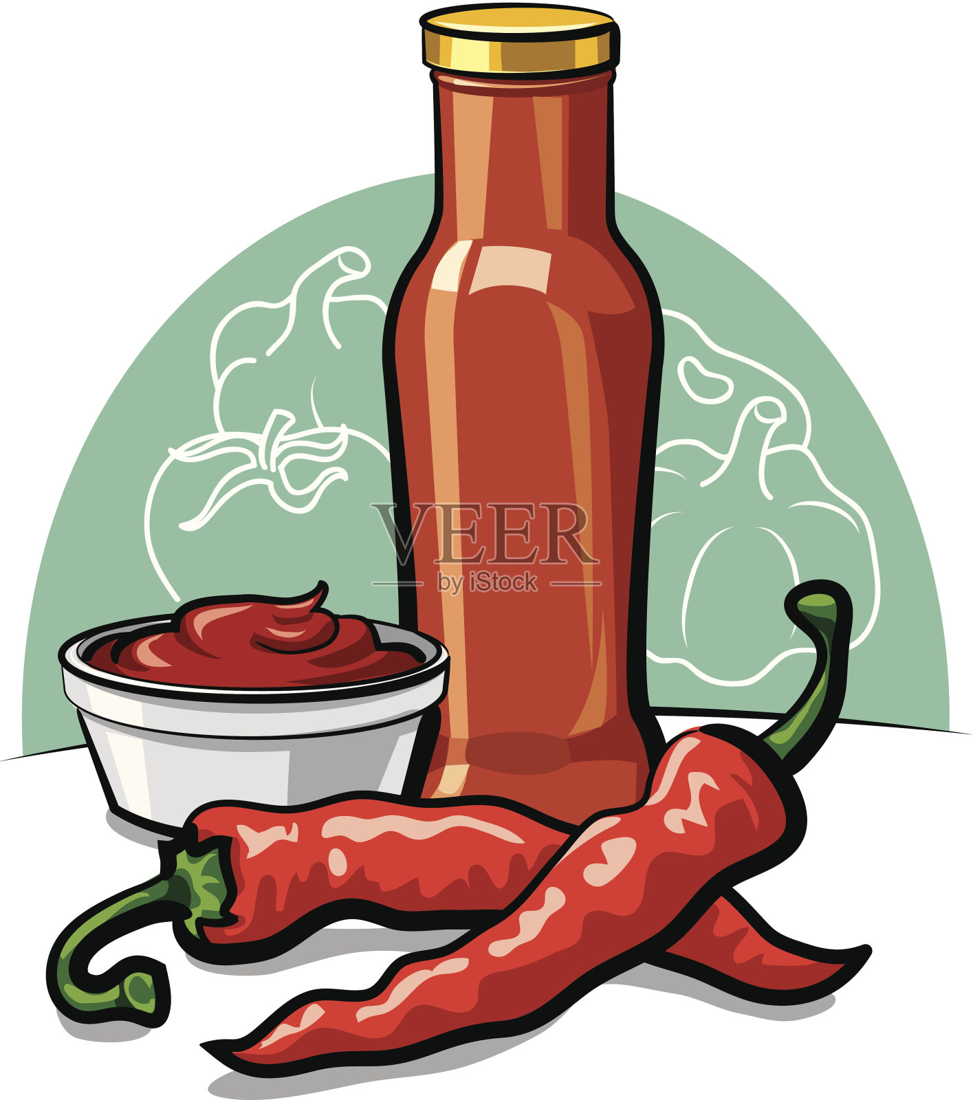 寒冷的番茄酱插画图片素材