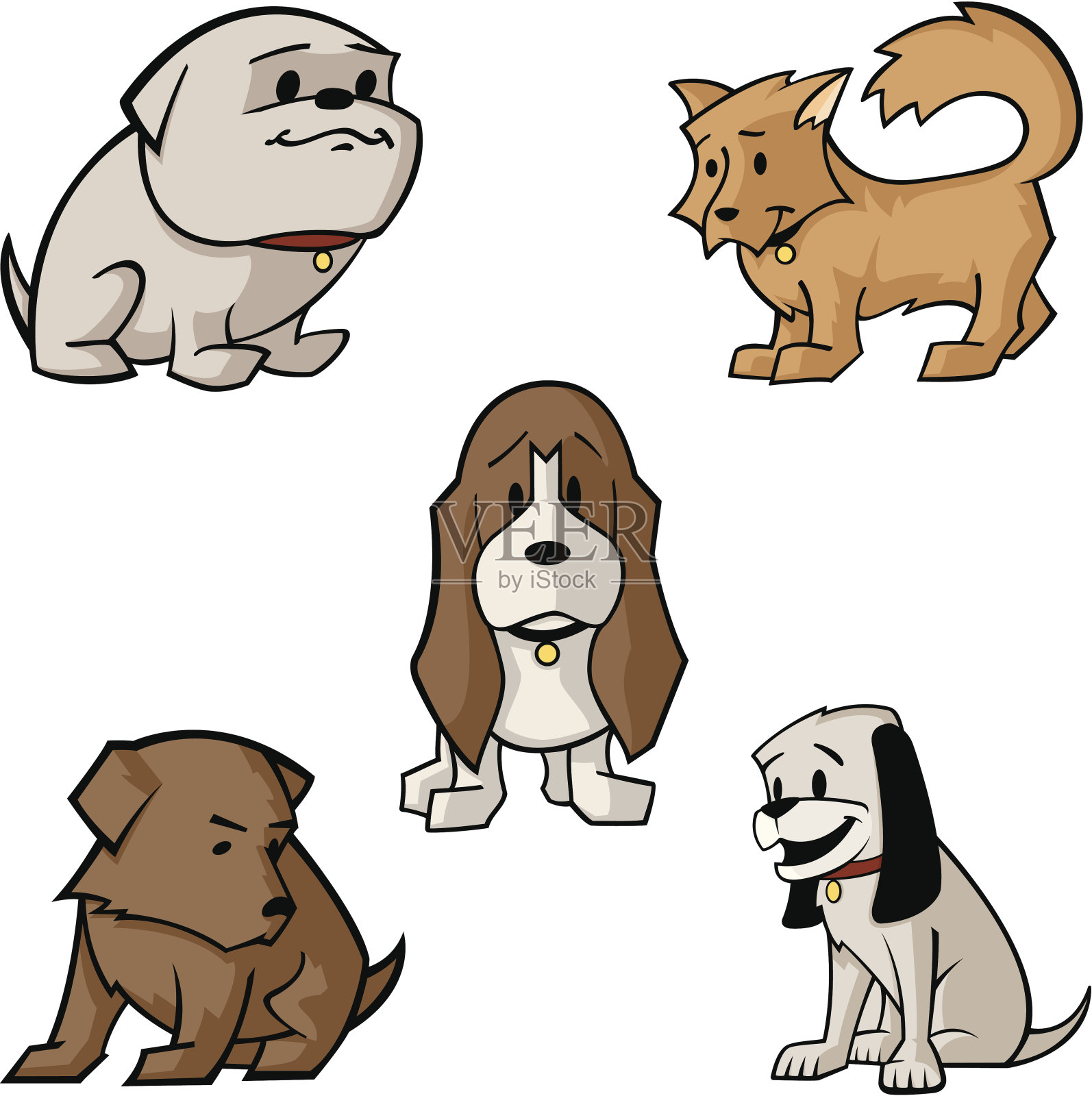 小狗插画图片素材