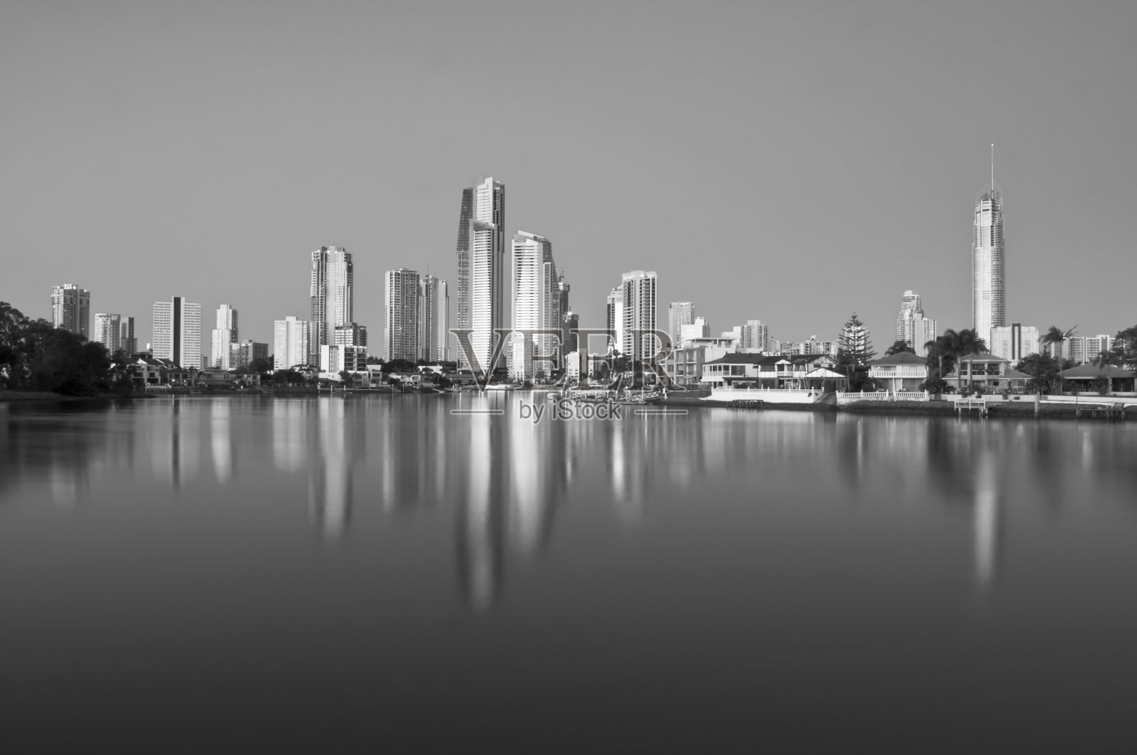 黑白城市景观照片摄影图片