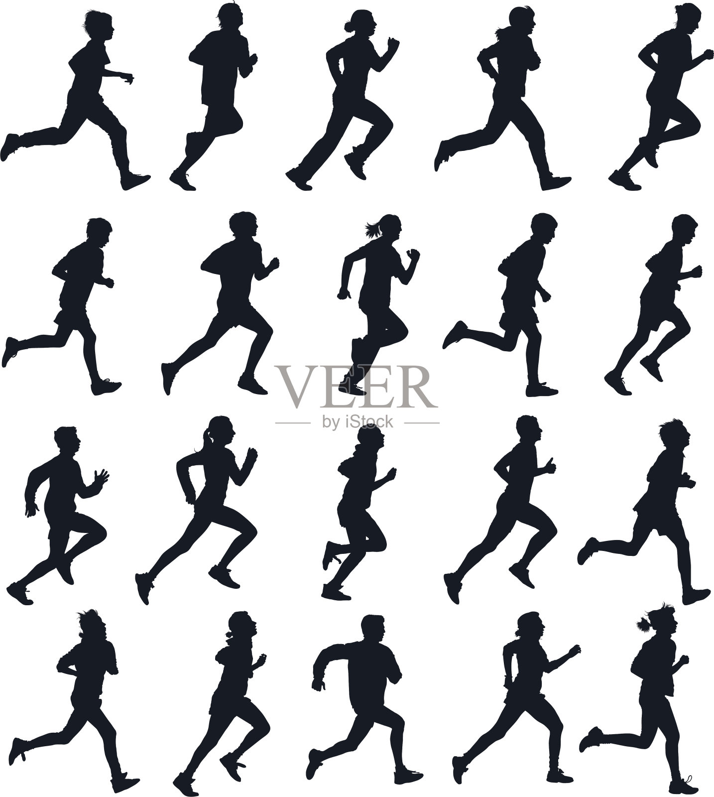 跑步的人插画图片素材