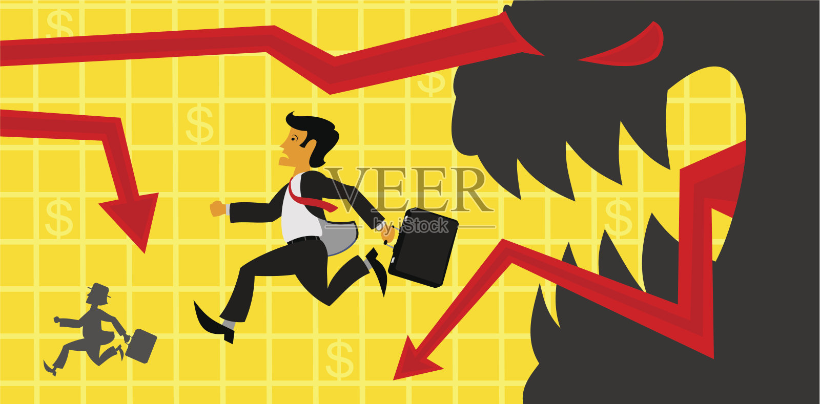 金融危机插画图片素材