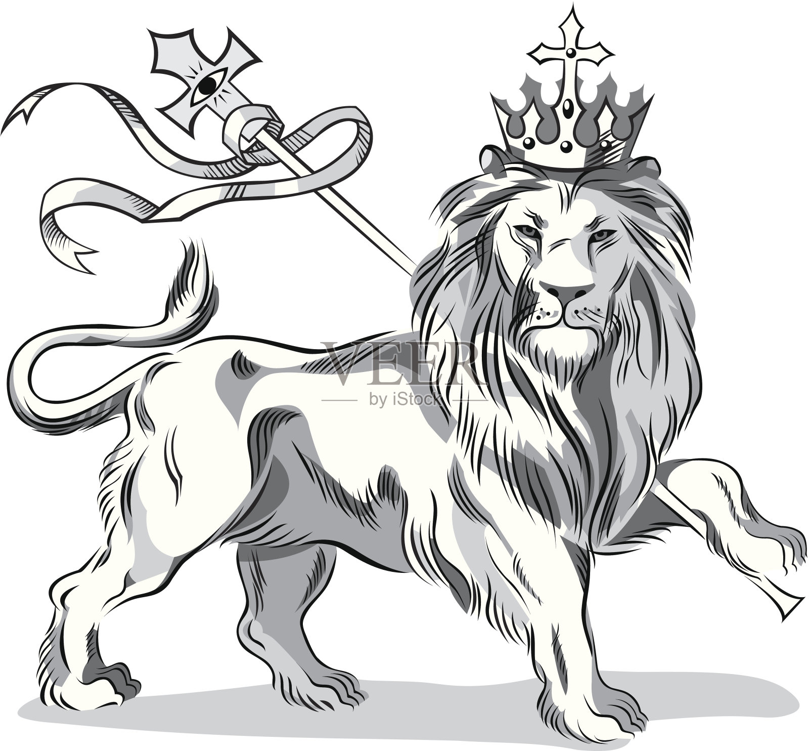 犹大的狮子插画图片素材