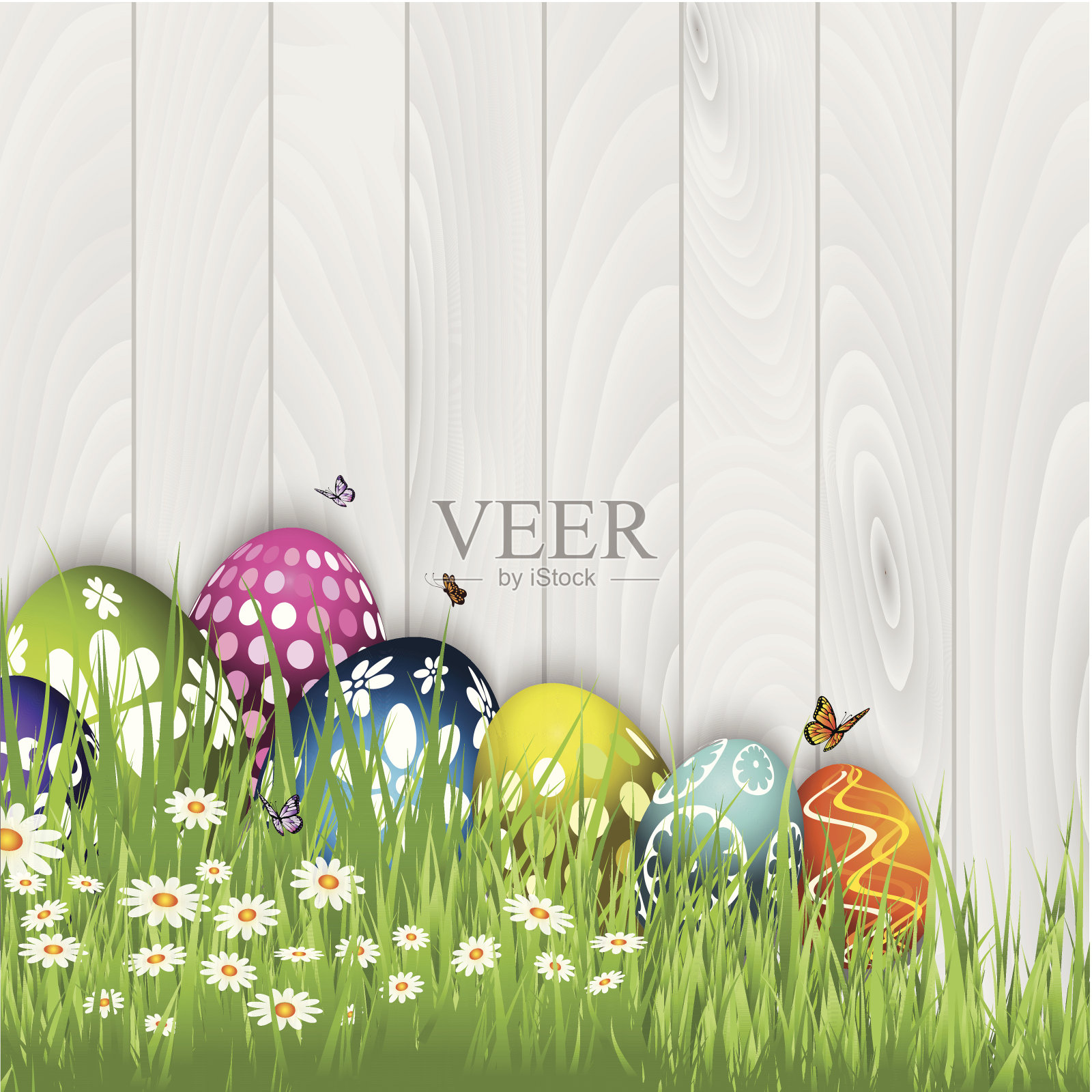 复活节彩蛋的背景插画图片素材