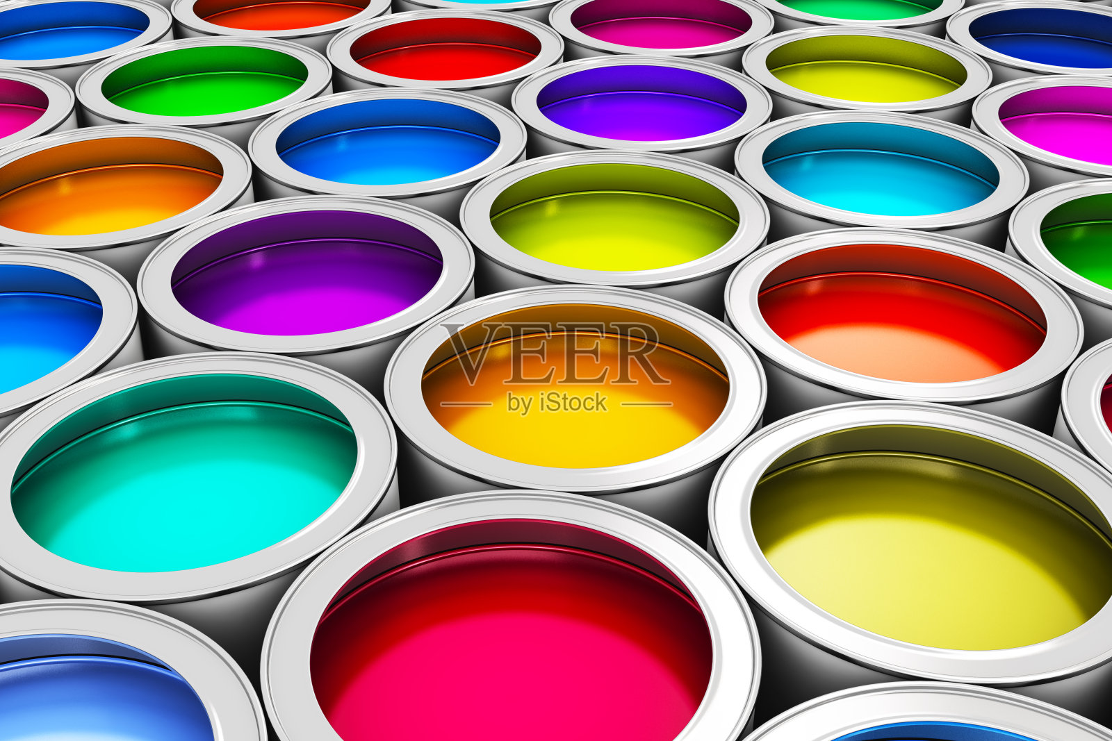 颜色的油漆罐照片摄影图片