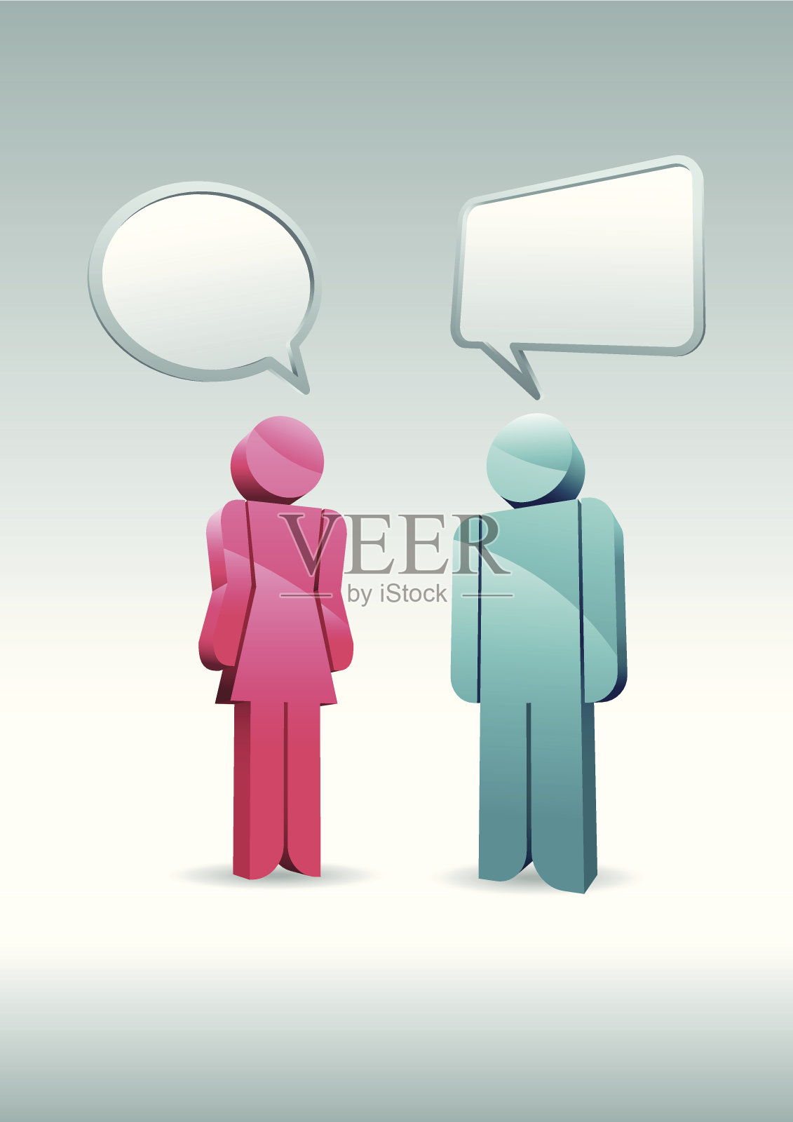 男人和女人的对话插画图片素材