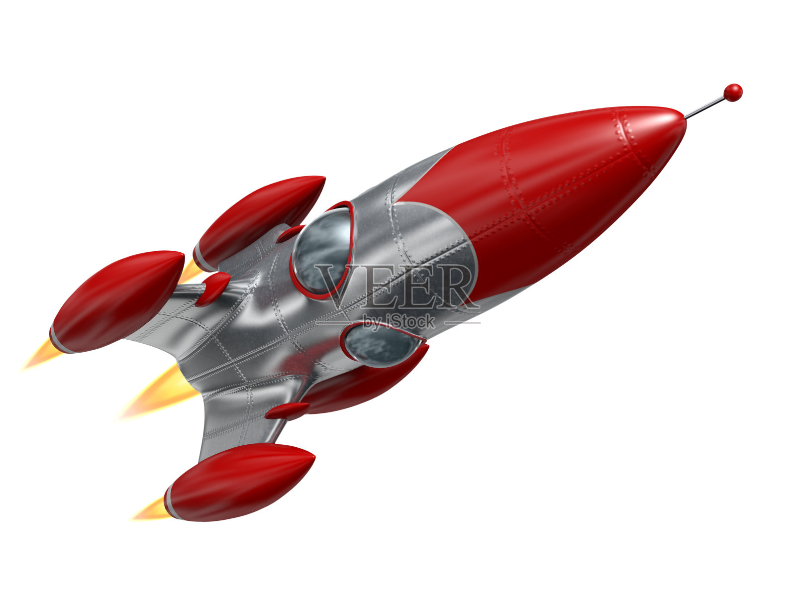 太空火箭插画图片素材