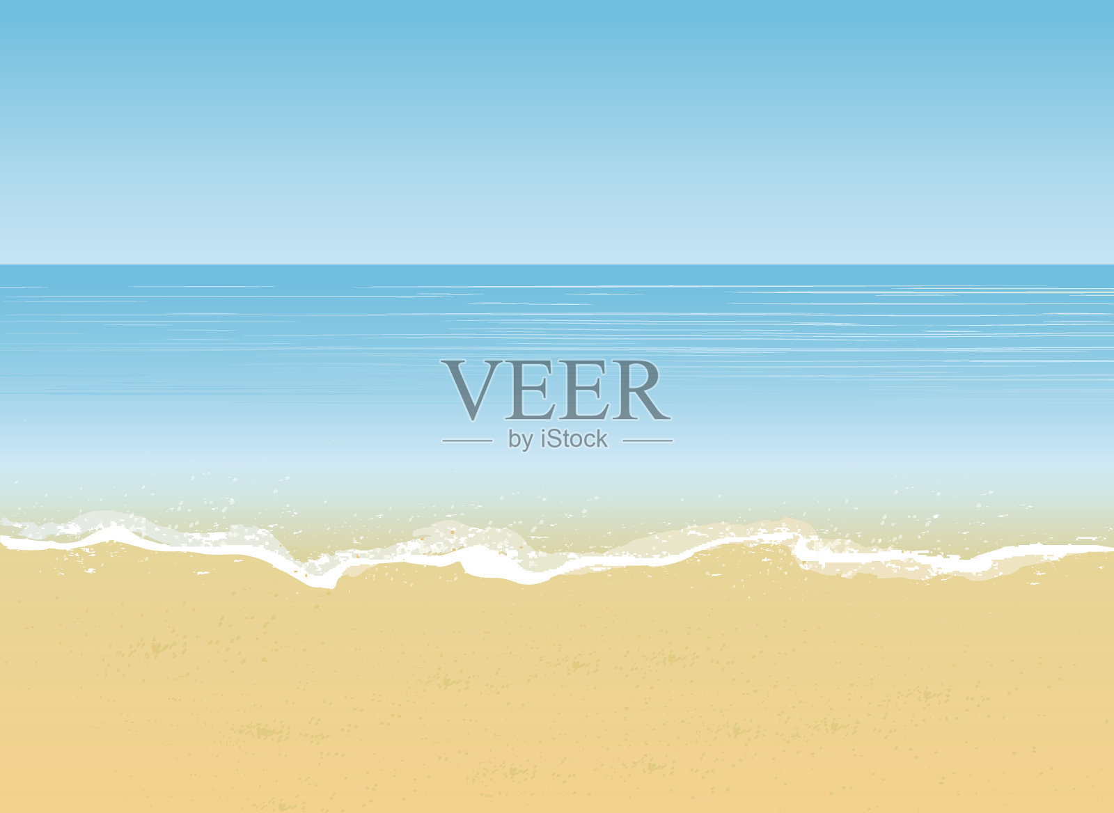 夏季海滩度假的概念背景插画图片素材