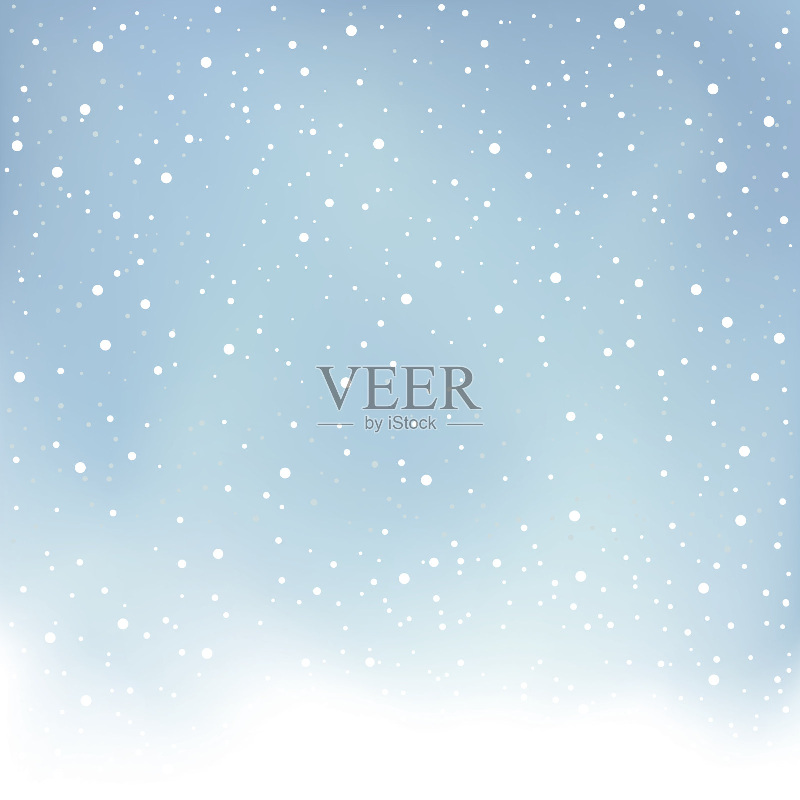 冬天下雪蓝色的背景插画图片素材