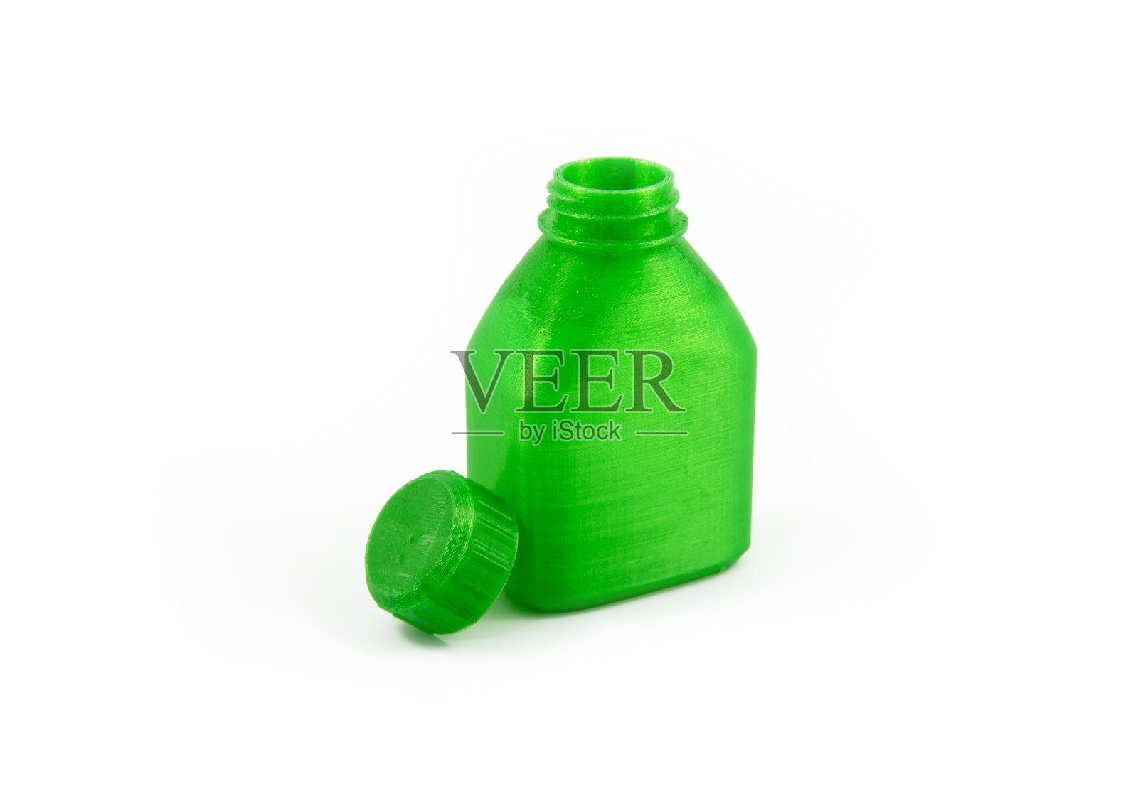 3D打印模型的一个瓶子和盖子照片摄影图片