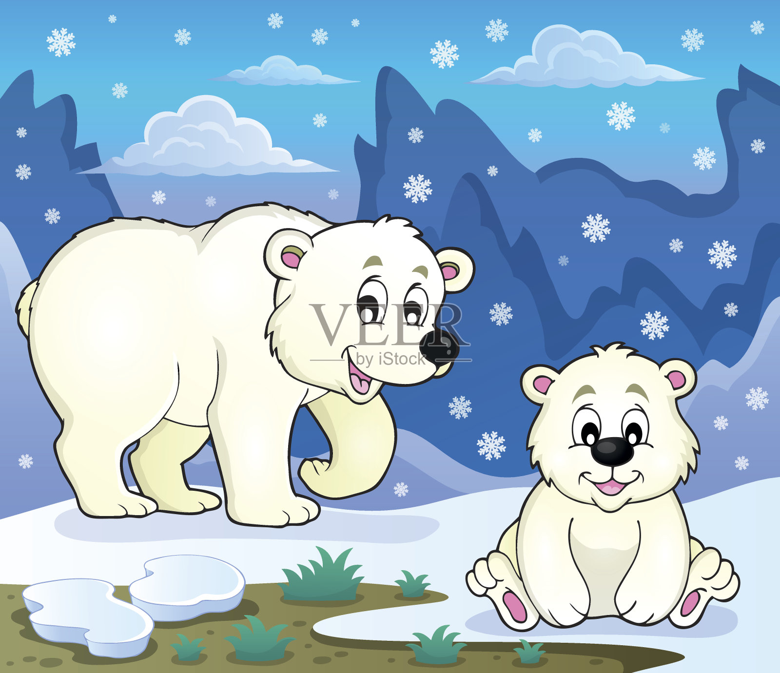北极熊主题图片3插画图片素材