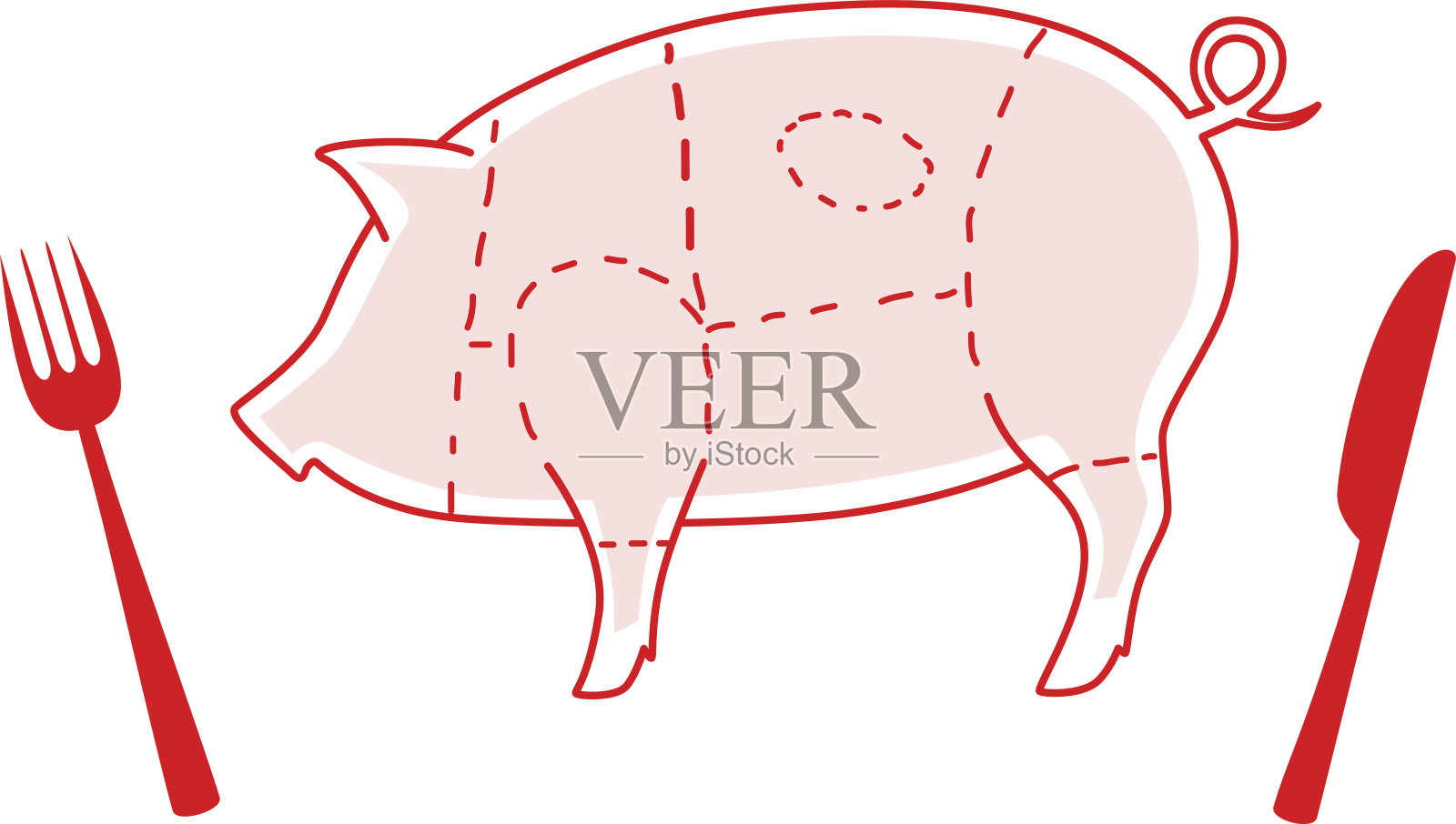 猪的图标插画图片素材