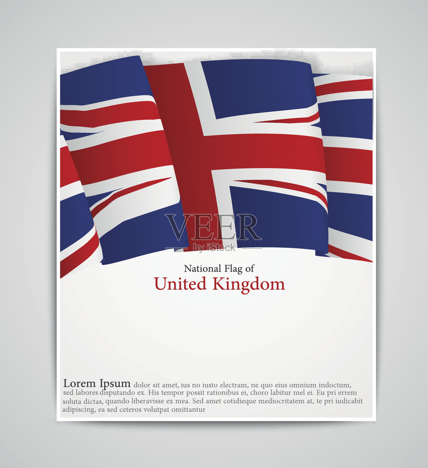 英国国旗小册子插画图片素材