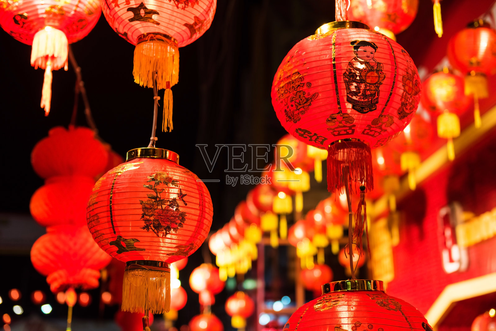 中国新年节日的红灯笼照片摄影图片