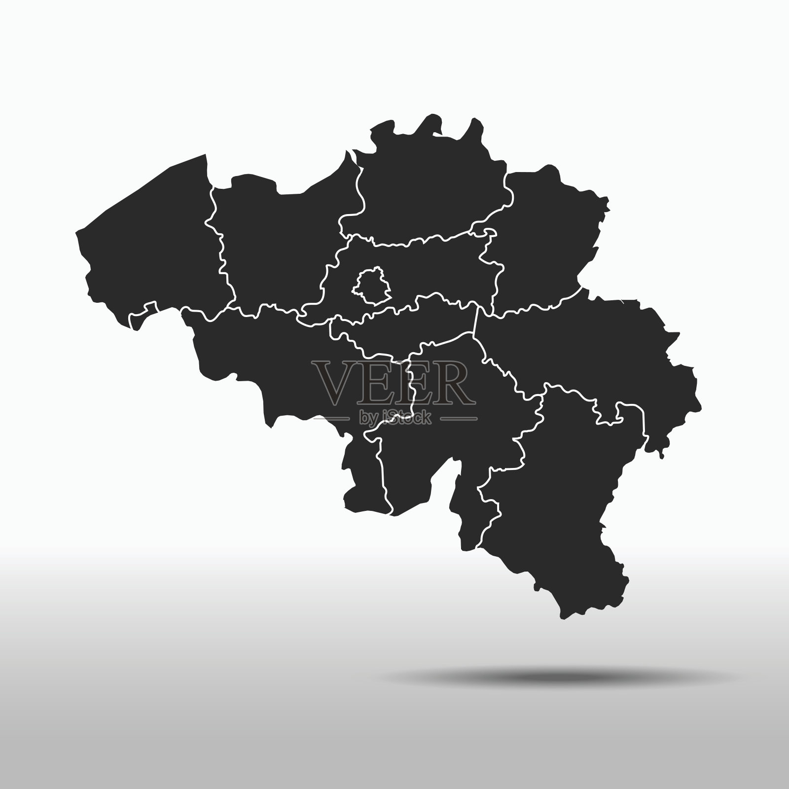 比利时地图插画图片素材
