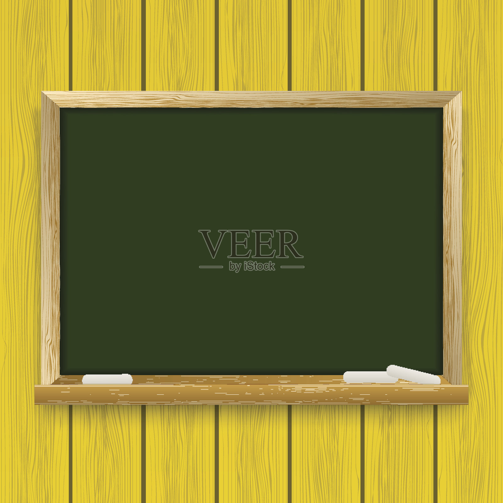 学校黑板上的木头背景插画图片素材