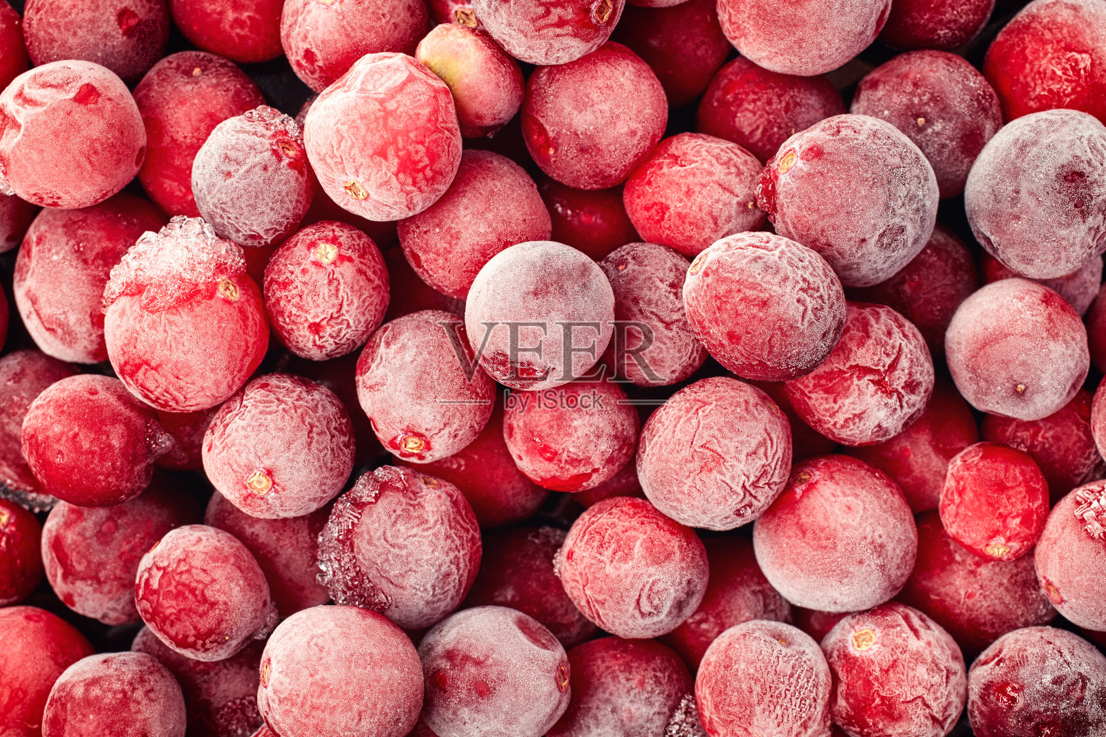冷冻小红莓照片摄影图片