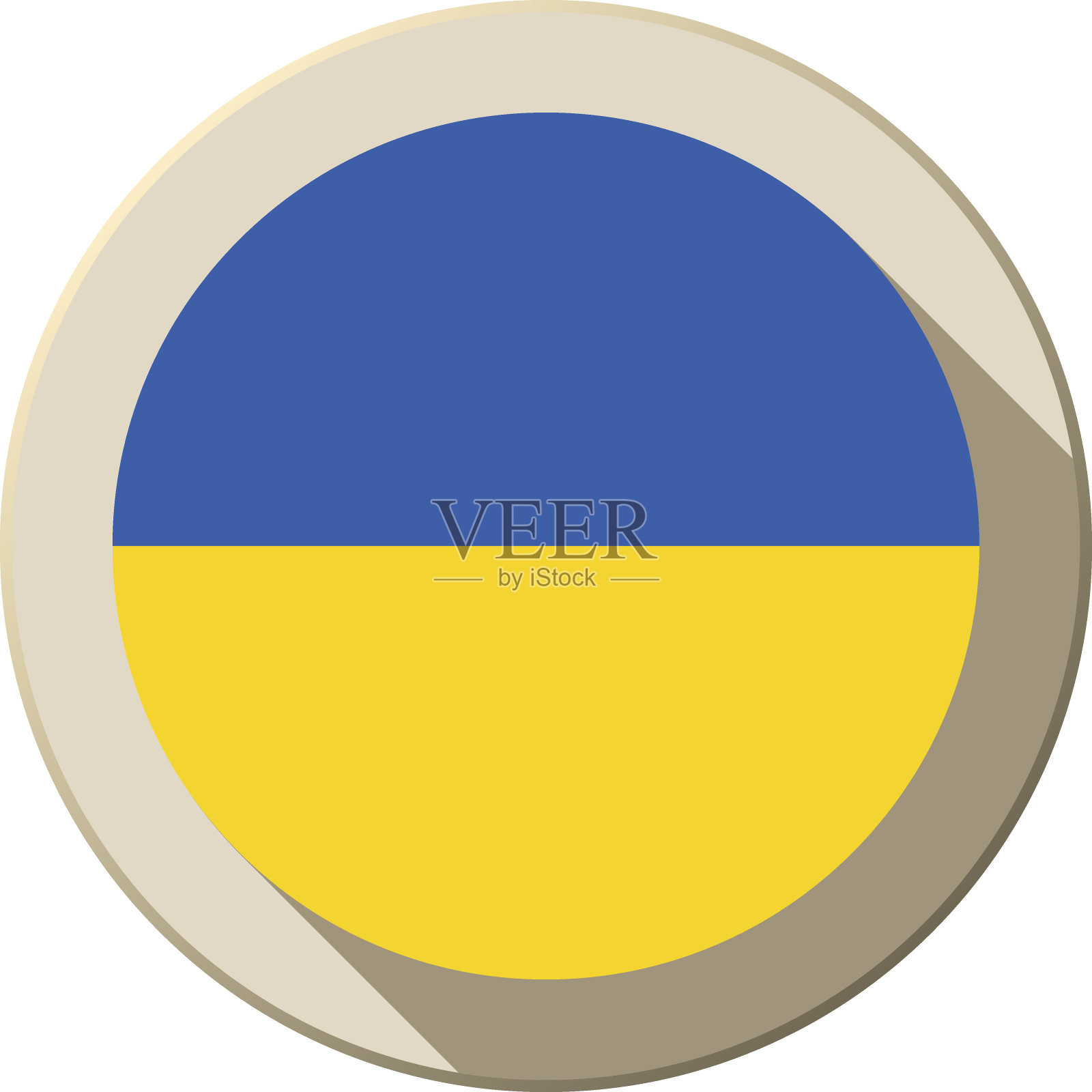 乌克兰国旗按钮图标现代设计元素图片