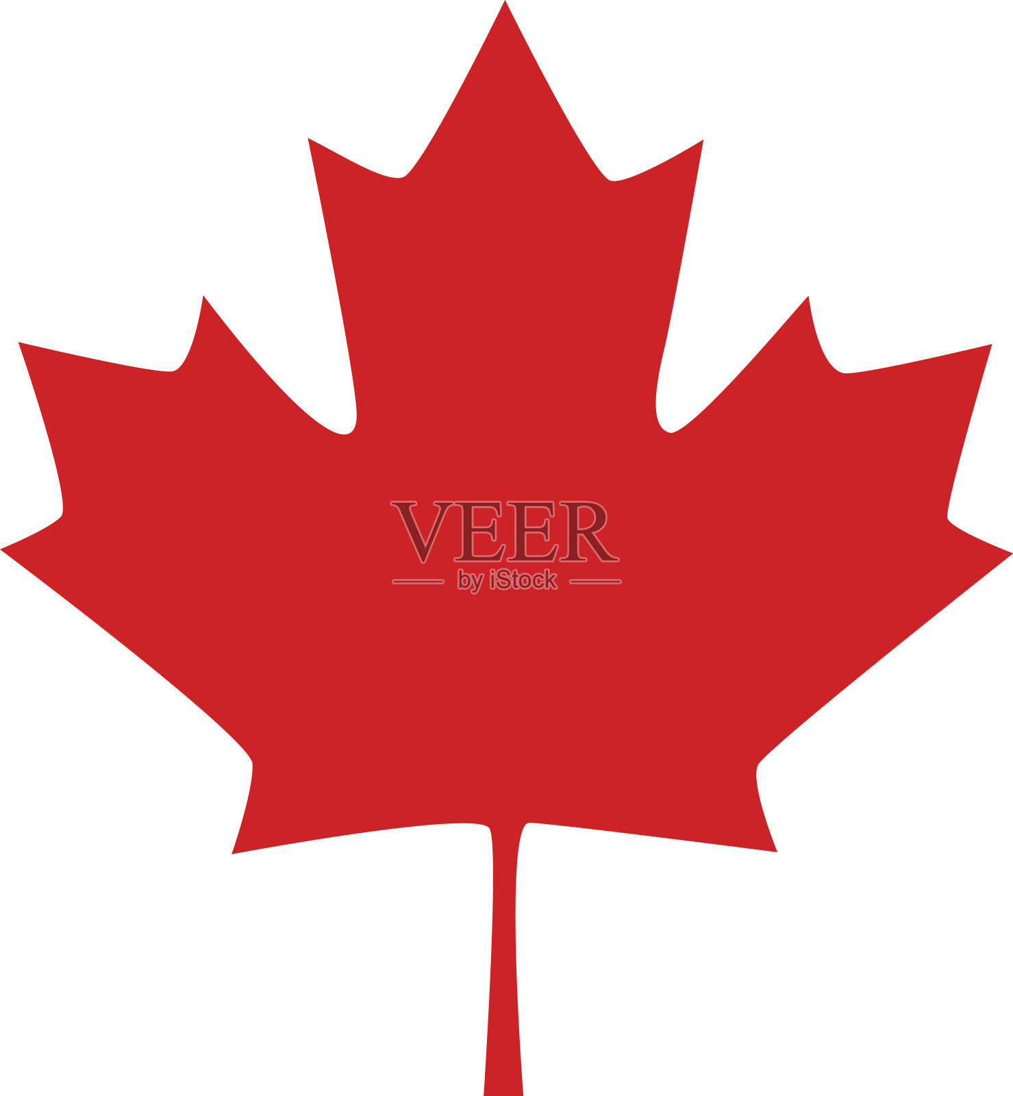 加拿大枫叶图标。矢量图设计元素图片