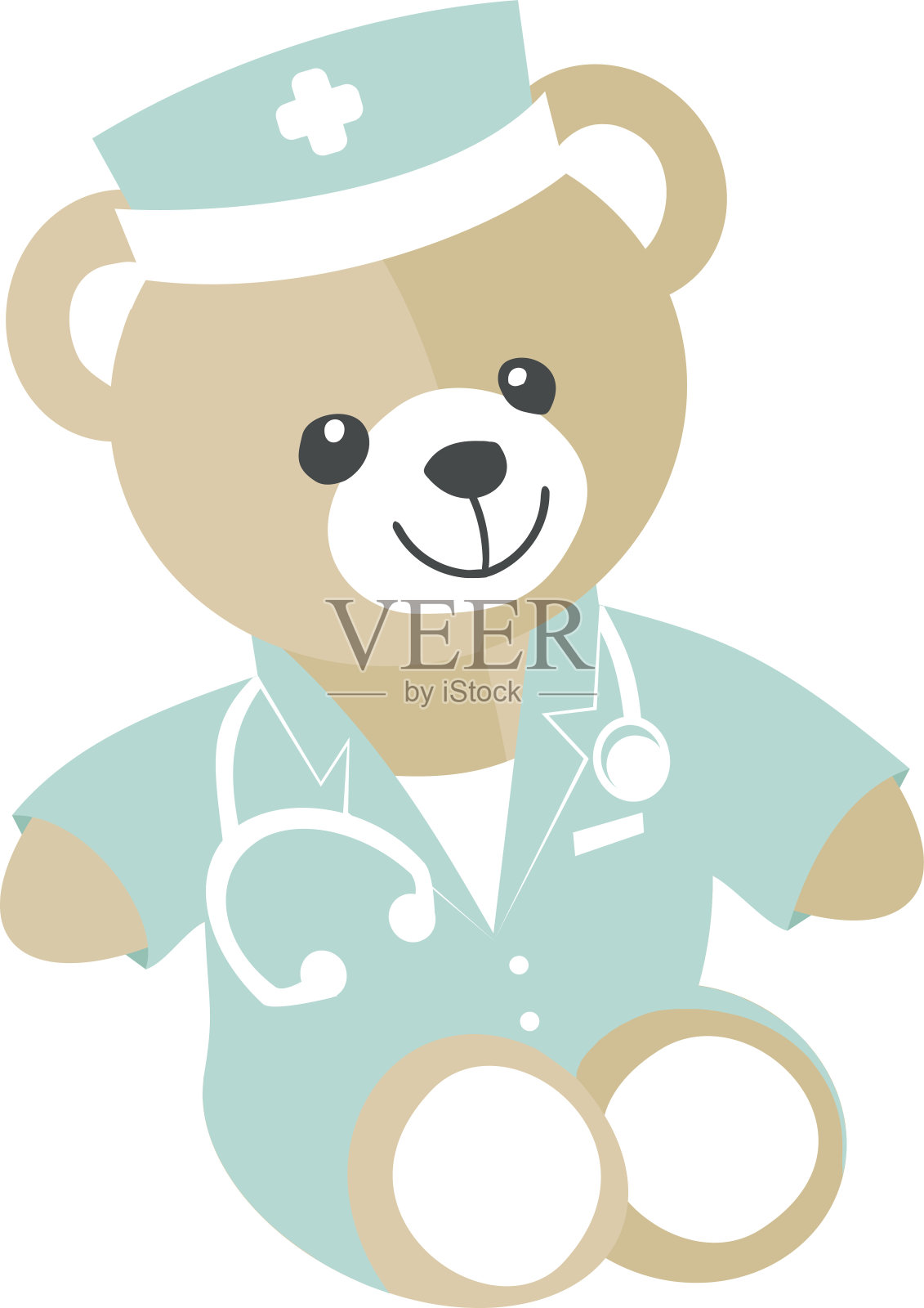 可爱的熊在医生制服插图插画图片素材_ID:304752236-Veer图库
