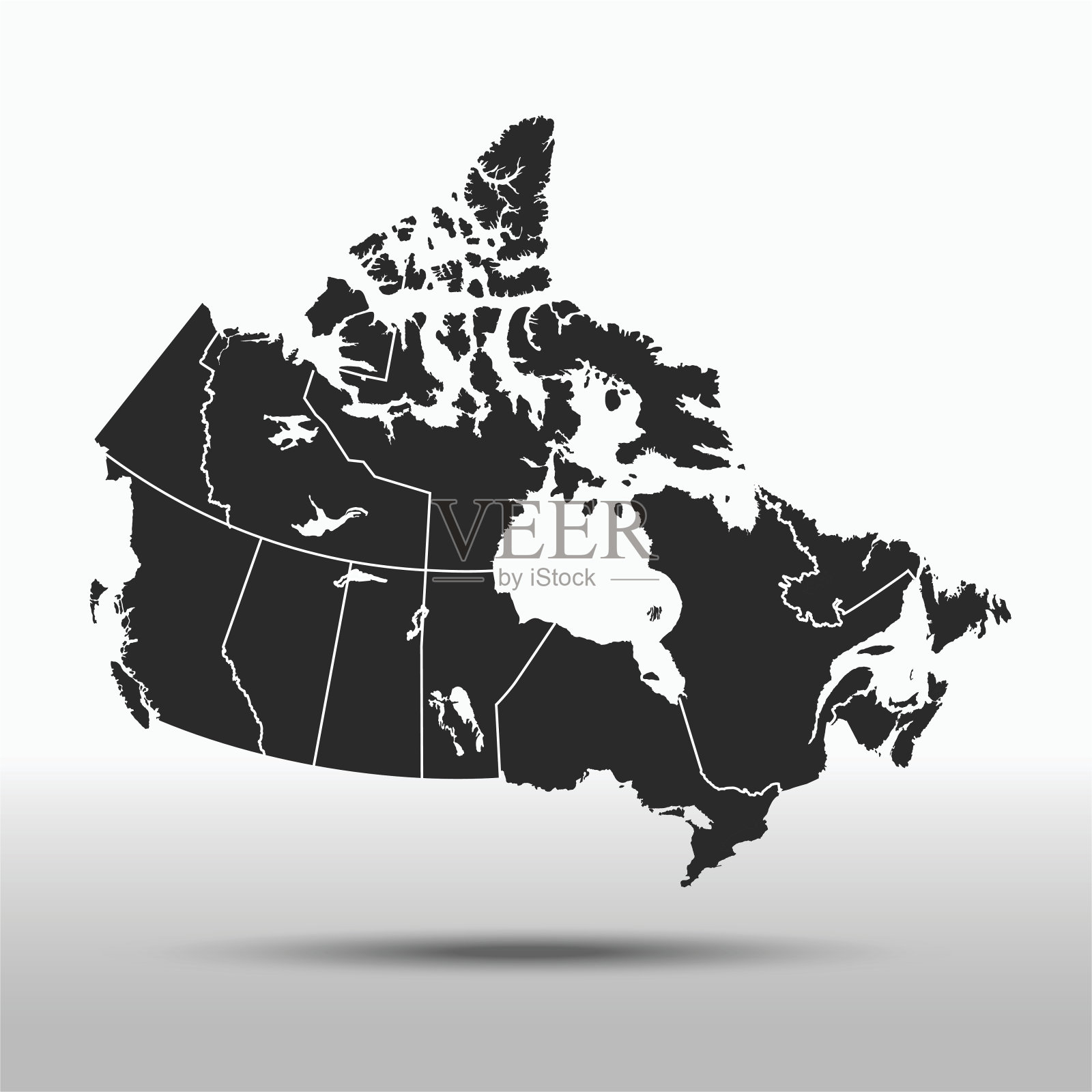 加拿大的地图插画图片素材