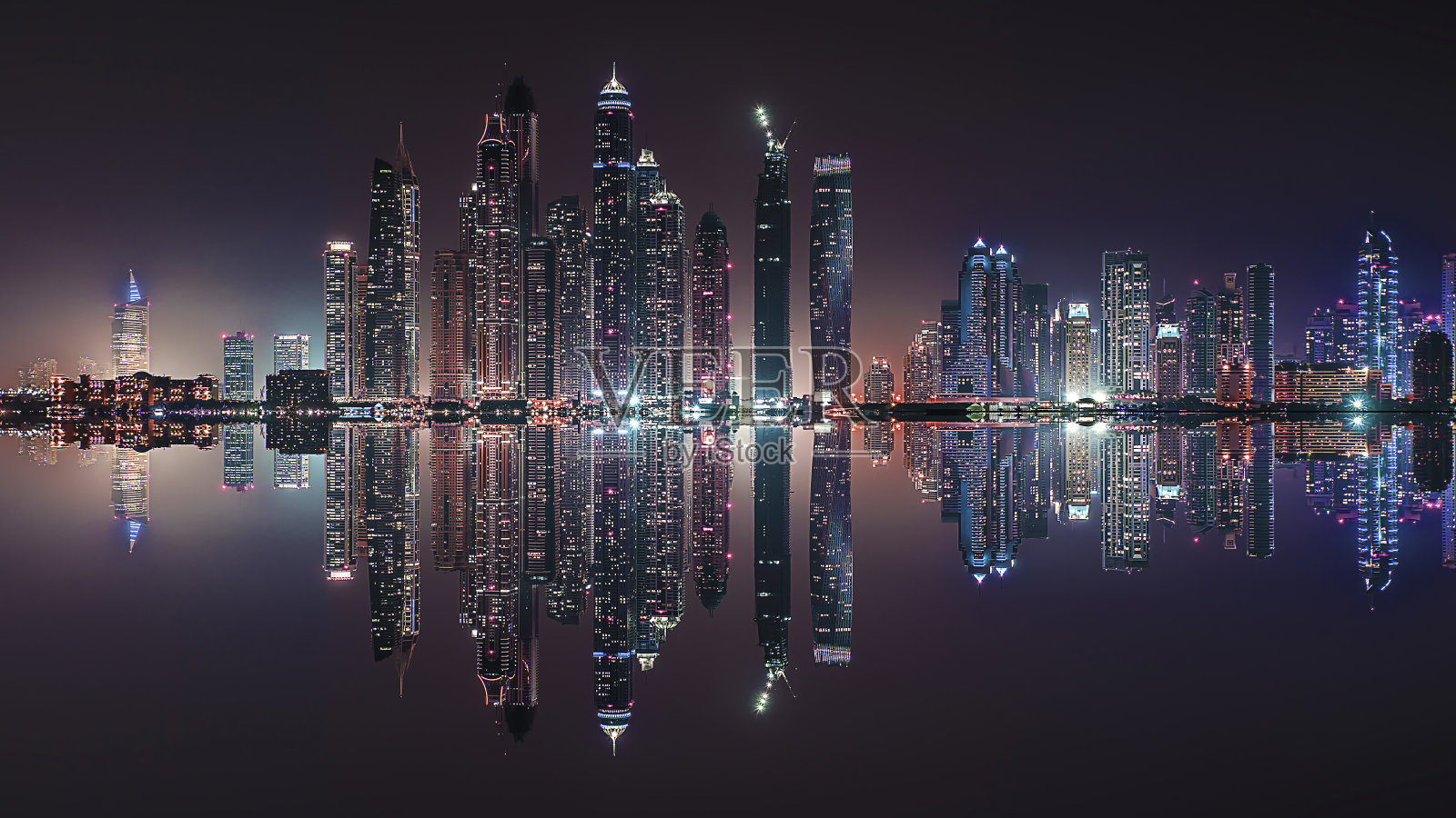 迪拜城市反射照片摄影图片