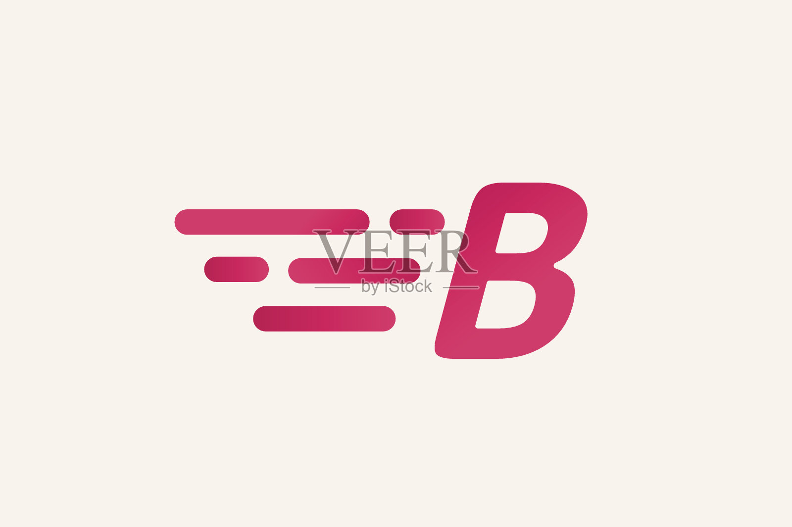 快速线B字母图标设计元素图片
